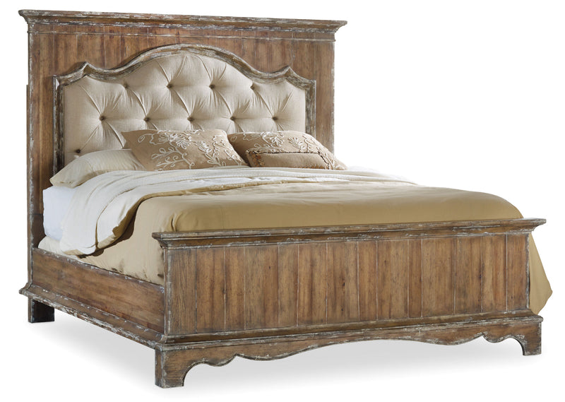 6/0 Upholstered Mantle Panel Bed - Al Rugaib Furniture (4688753492064)