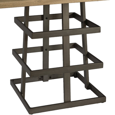 Square Metal Strap Dining Table (6629789827168)