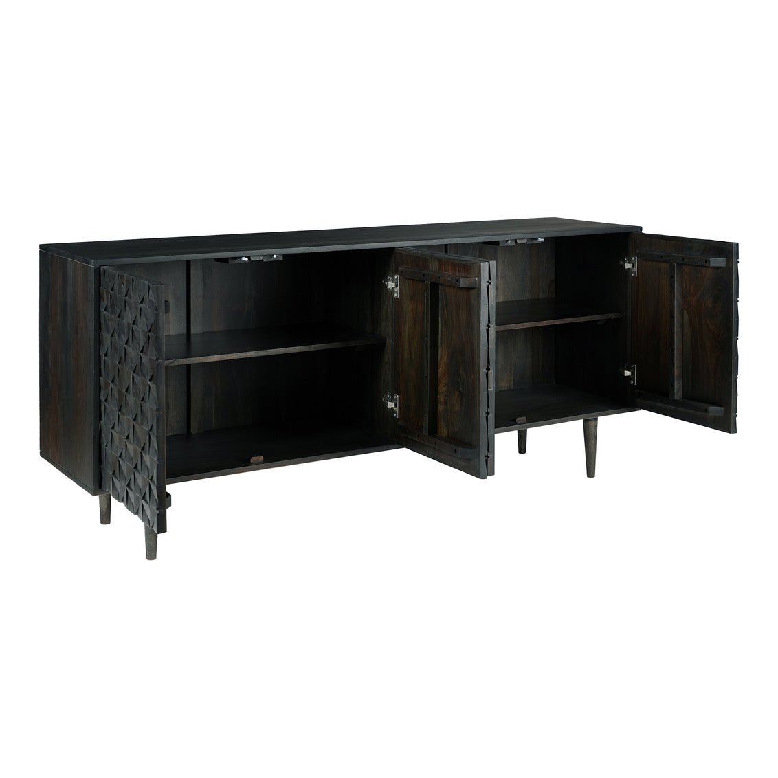 Pablo 4 Door Sideboard Black Consoles & Sideboards| Moe's Home