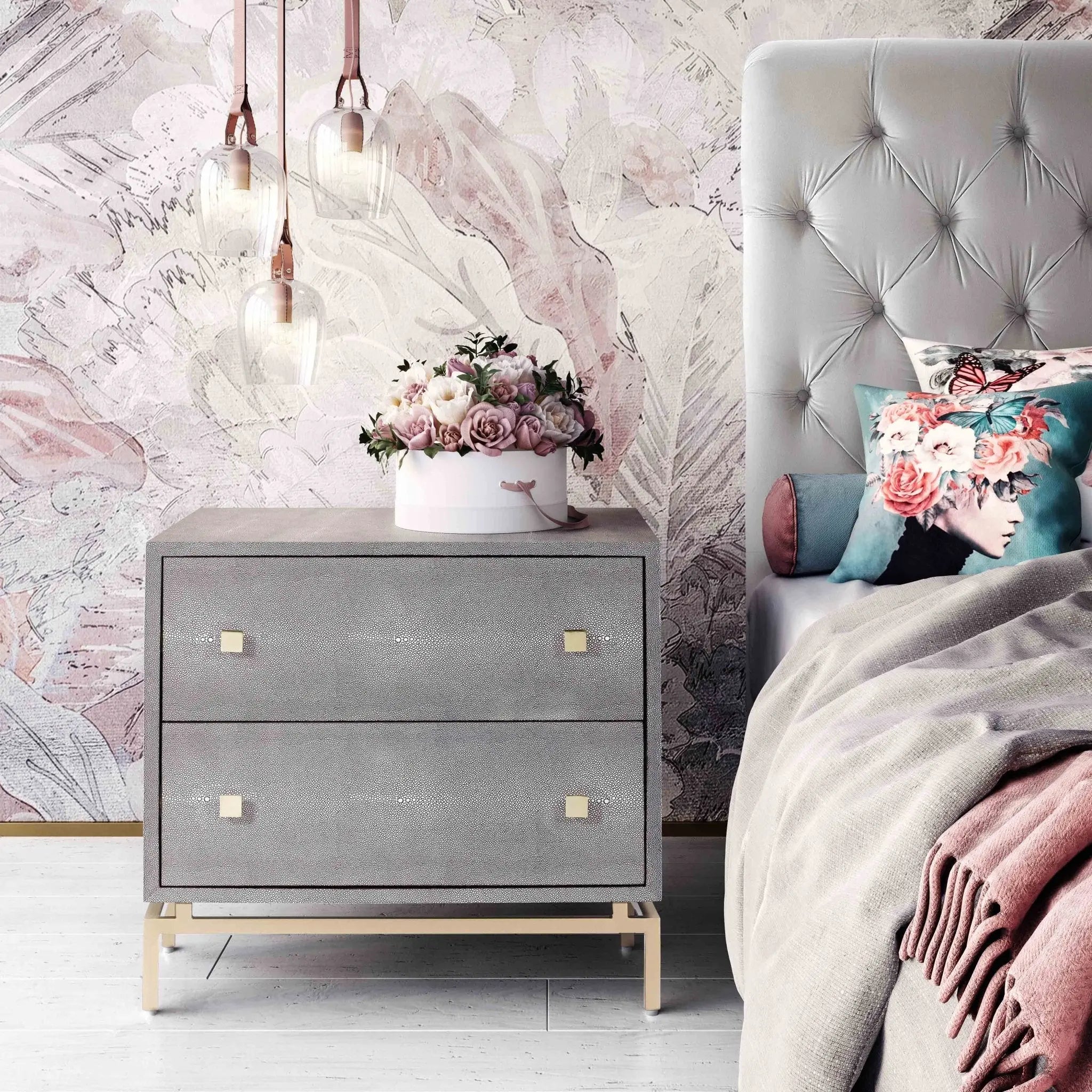 Pesce Shagreen Nightstand Nightstands| TOV