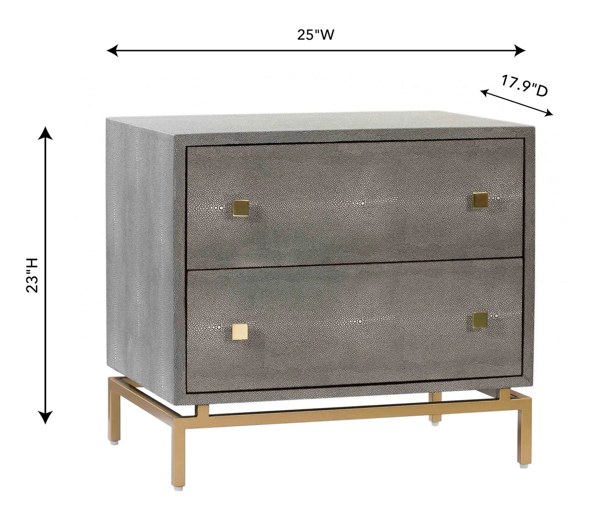 Pesce Shagreen Nightstand Nightstands| TOV