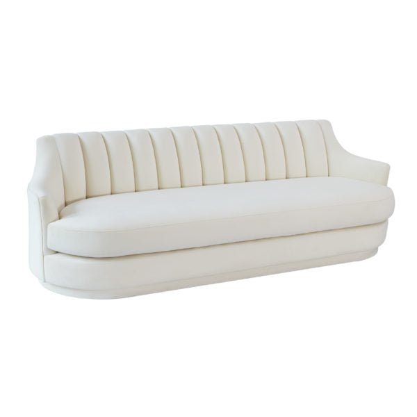 Peyton Cream Velvet Sofa Sofas & Loveseats| TOV