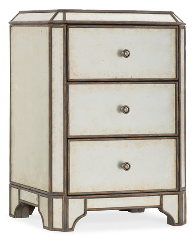Mirrored Three-Drawer Nightstand - Al Rugaib Furniture (4688742482016)