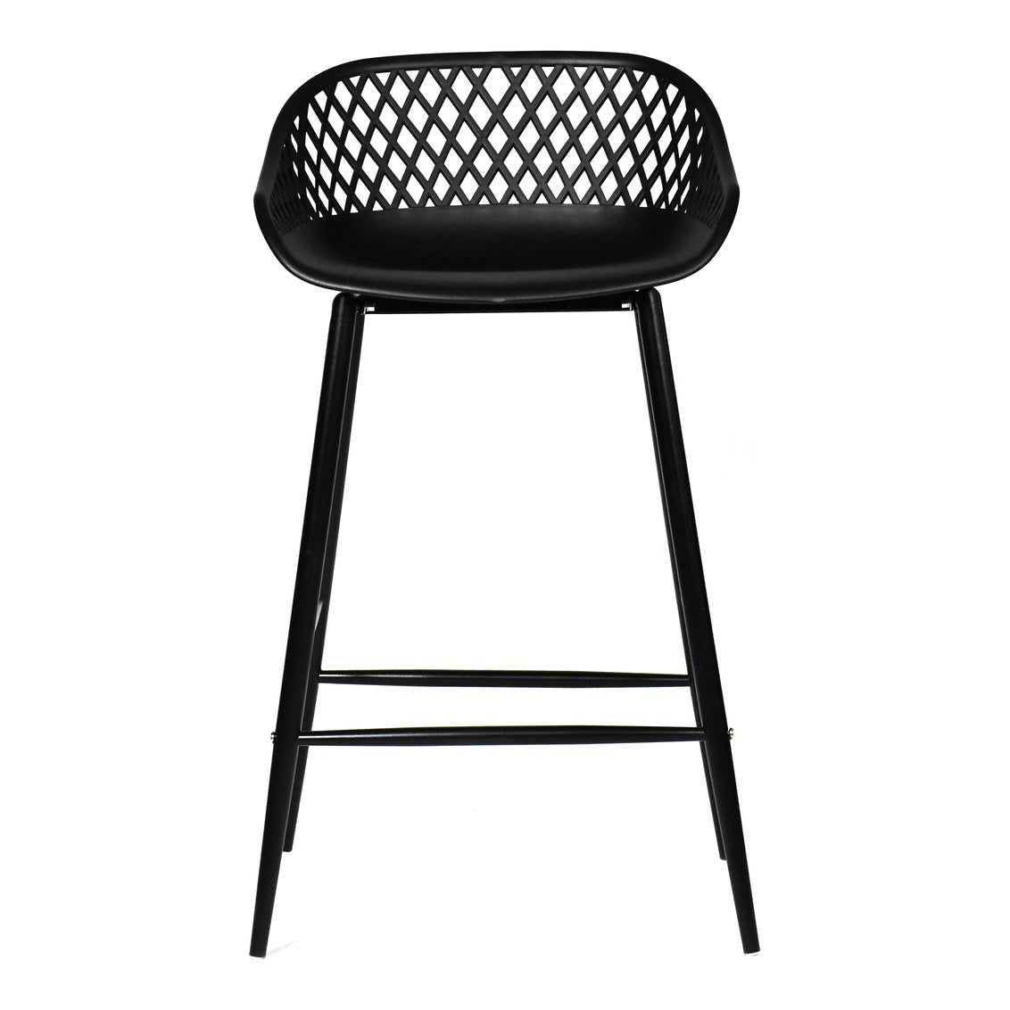 Piazza Outdoor Counter Stool Black-M2 Outdoor Living| Moe's Home