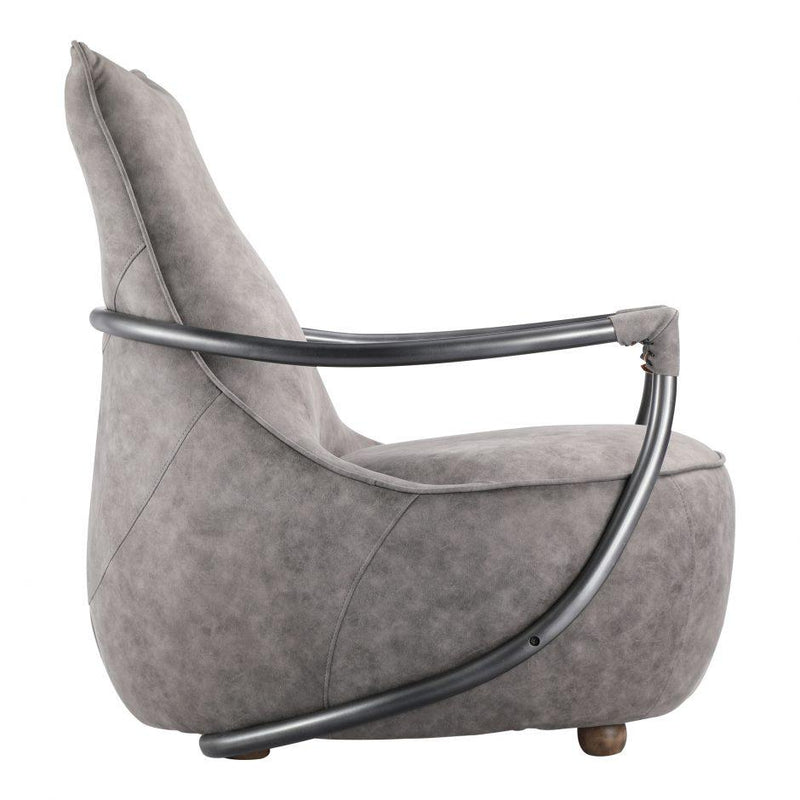 Carlisle Club Chair Grey Velvet - Al Rugaib Furniture (4583200653408)
