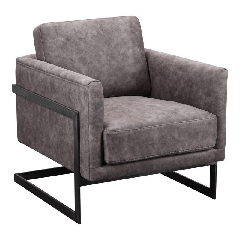 Luxley Club Chair Grey Velvet - Al Rugaib Furniture (4583197671520)