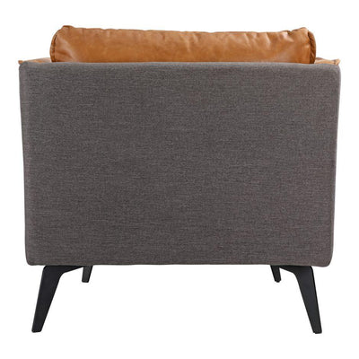 Messina Leather Arm Chair Gognac - Al Rugaib Furniture (4583161364576)