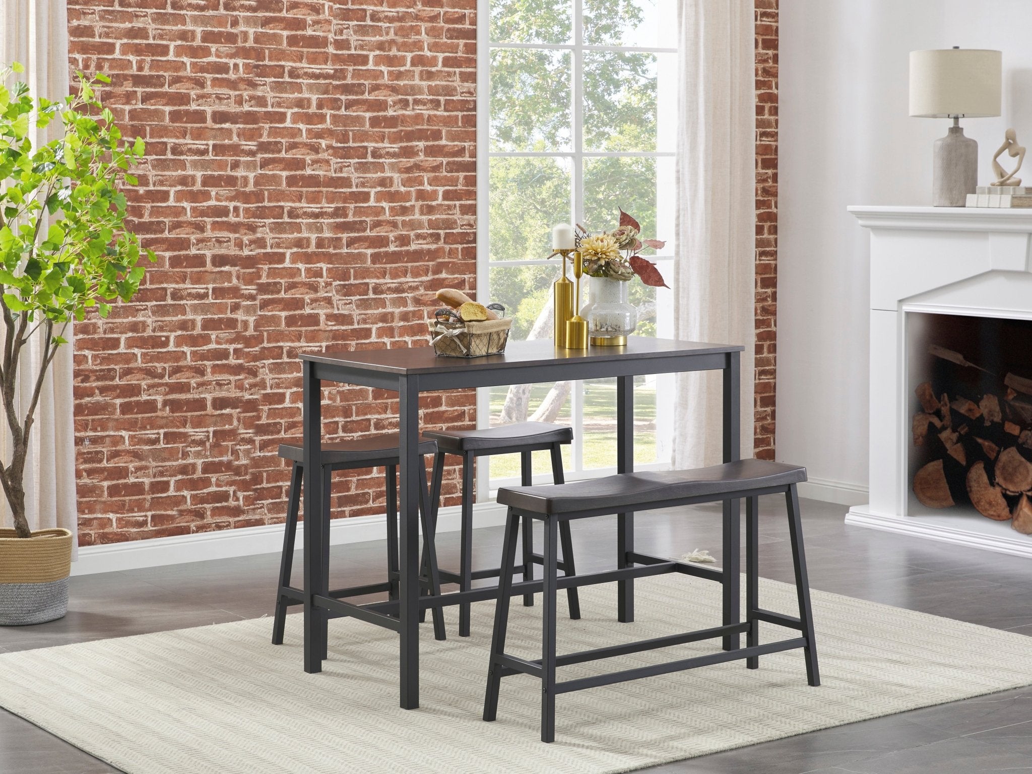 Playden Counter Height Dining Table and Bar Stools (Set of 4) Stools| Ashley Homestore