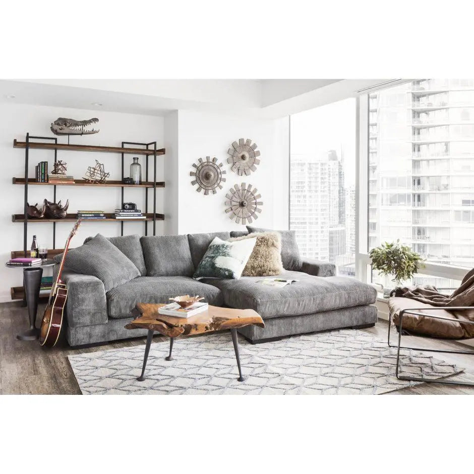 Plunge Sectional Charcoal Sectionals| Moe's Home