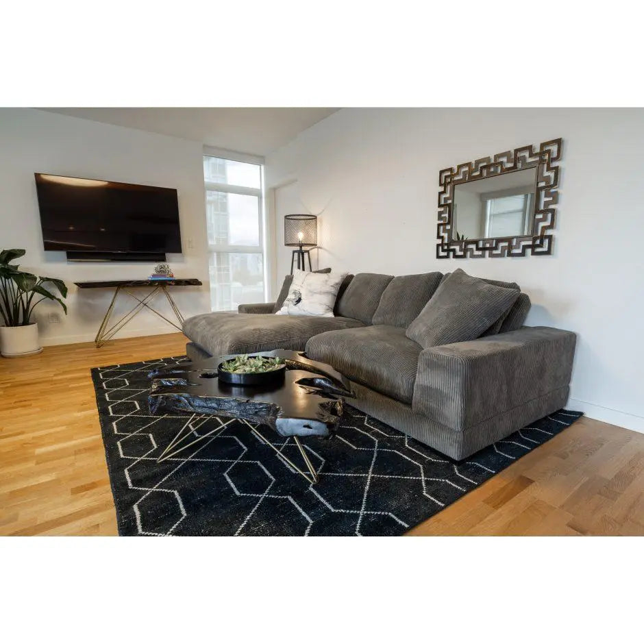 Plunge Sectional Charcoal Sectionals| Moe's Home