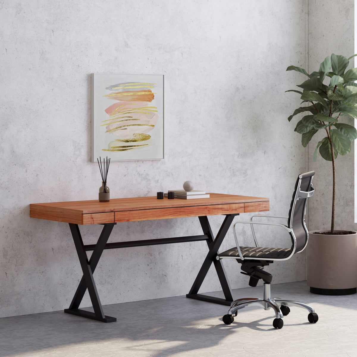 Profecto Desk Oak Office Desks| Moe's Home