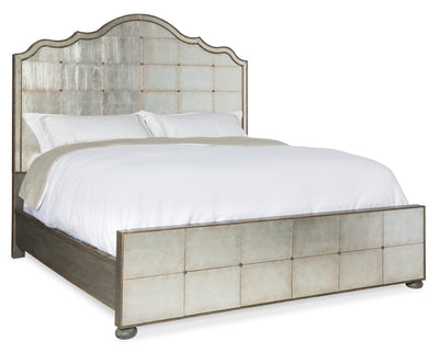 King Mirrored Panel Bed - Al Rugaib Furniture (4688742645856)