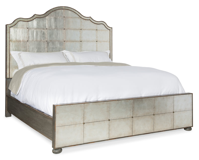 King Mirrored Panel Bed - Al Rugaib Furniture (4688742645856)