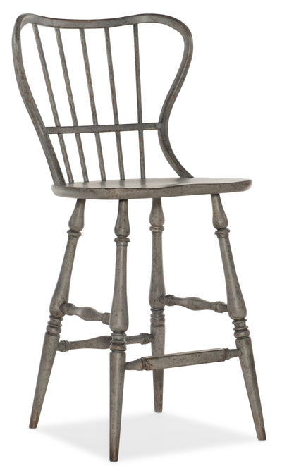 Spindle Back Bar Stool-Speckled Gray - Al Rugaib Furniture (4688710336608)
