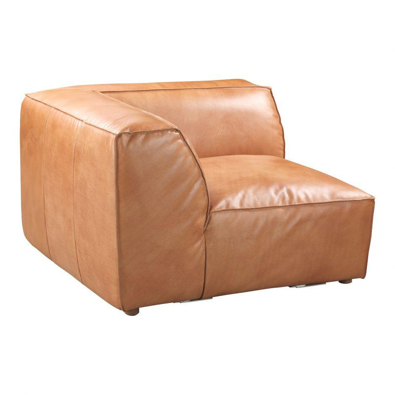 Luxe Corner Chair Tan - Al Rugaib Furniture (4583254917216)