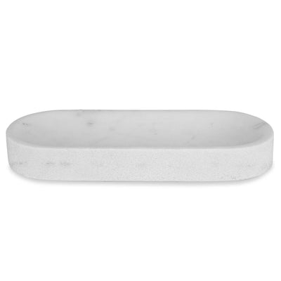 Big Pill Bowl/Tray - White Marble (6639225569376)