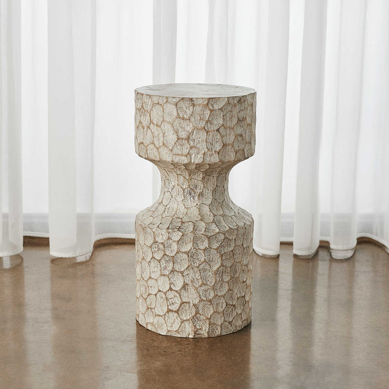 Whittled Accent Table (6623980912736)