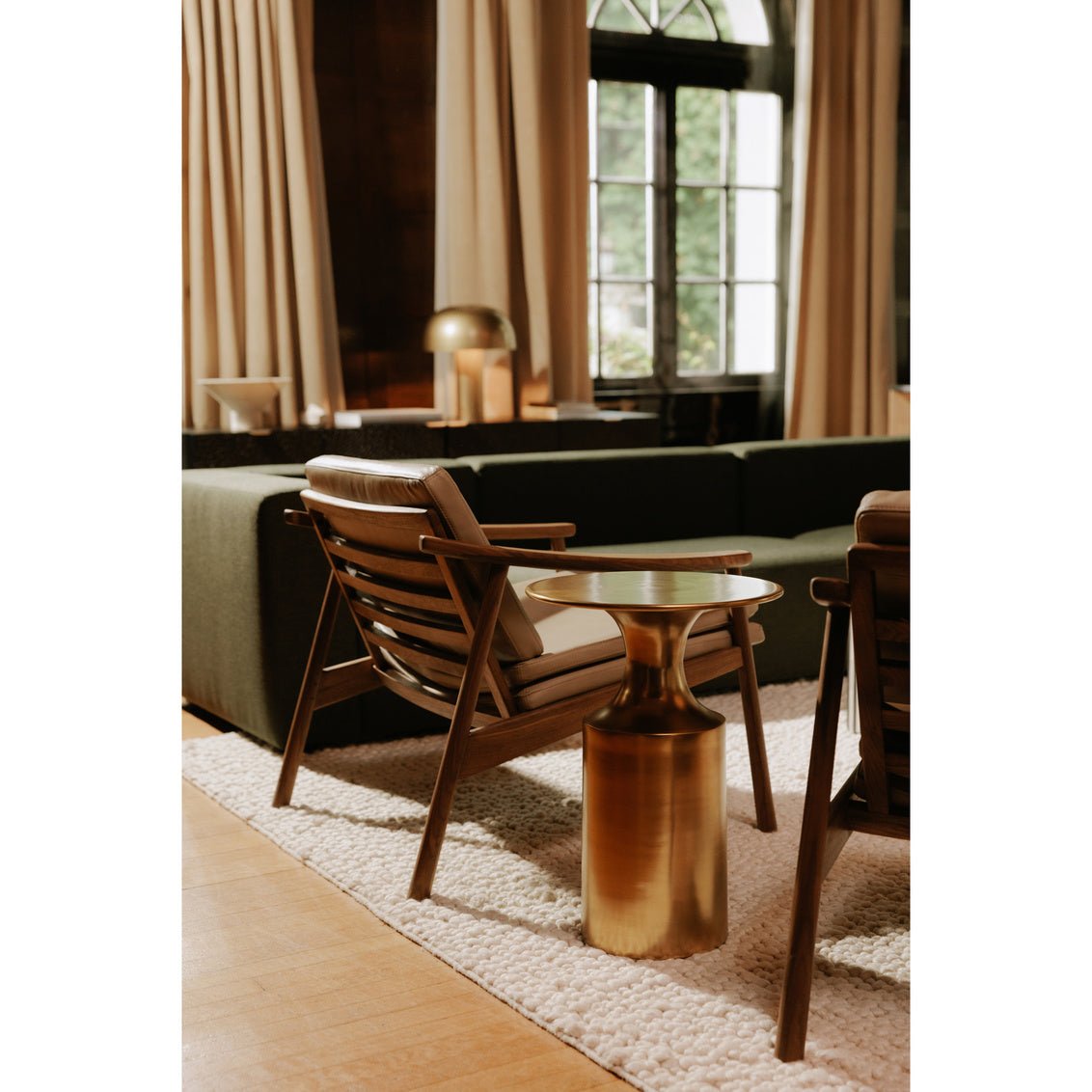 Rassa Polished Gold Accent Table Accent & End Tables| Moe's Home