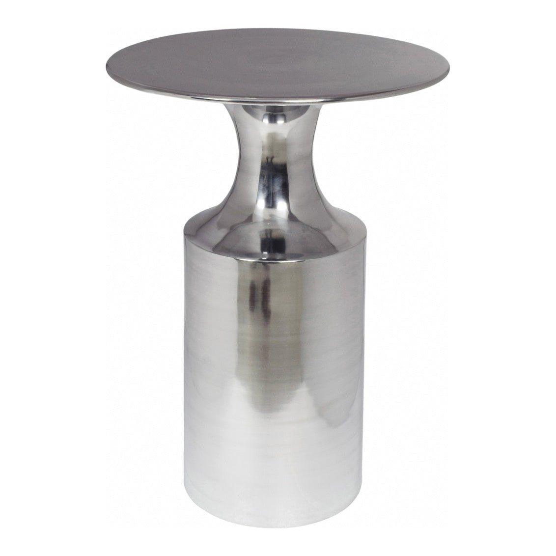 Rassa Polished Silver Accent Table Accent & End Tables| Moe's Home