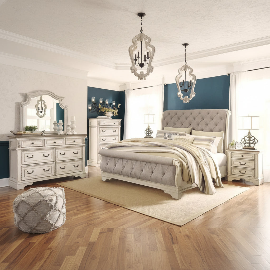 Realyn King bedroom Sleigh Package - Al Rugaib Furniture