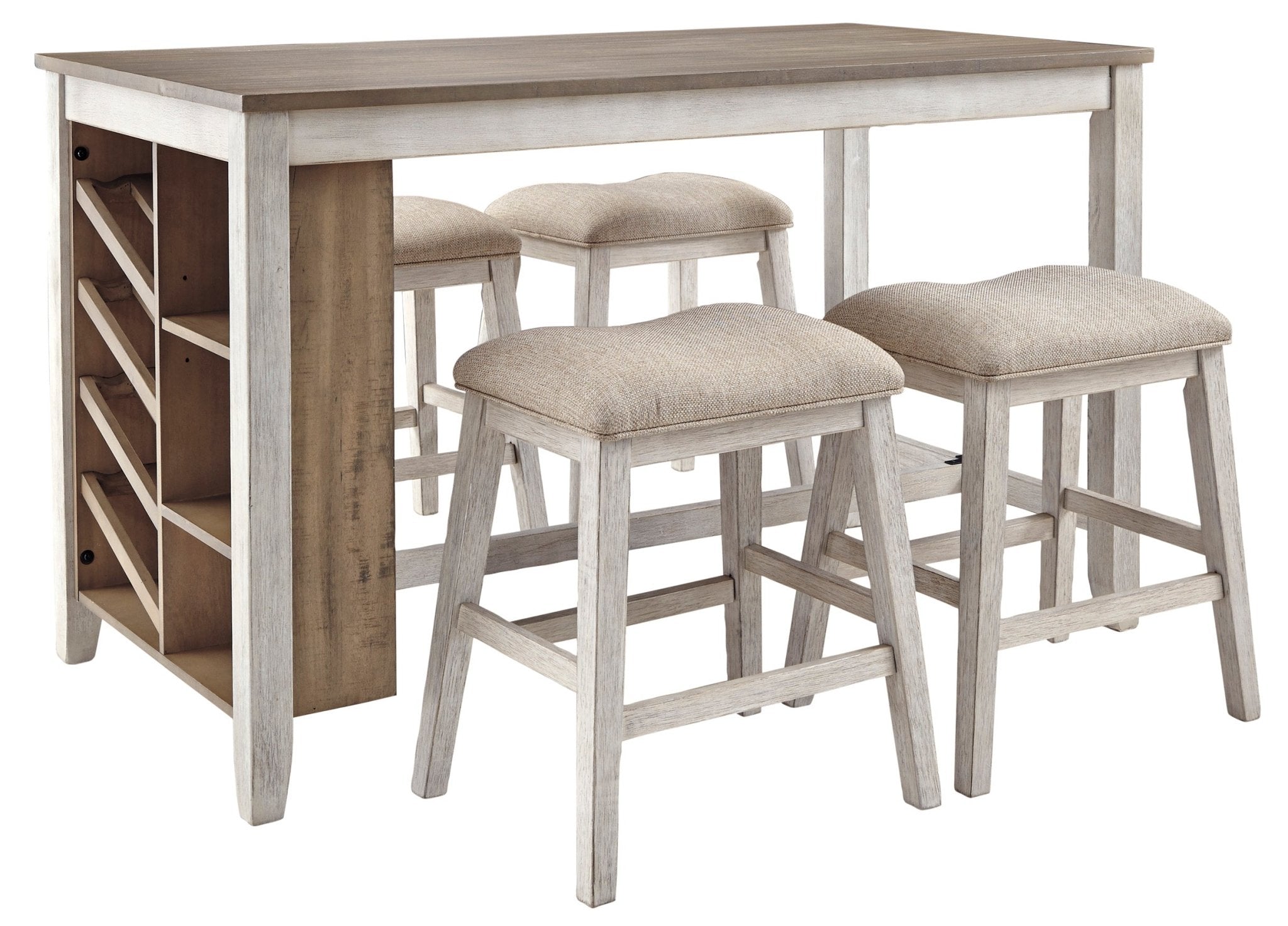RECT Counter Table w/Storage + 4 Chairs Dining Room Sets| Ashley Homestore