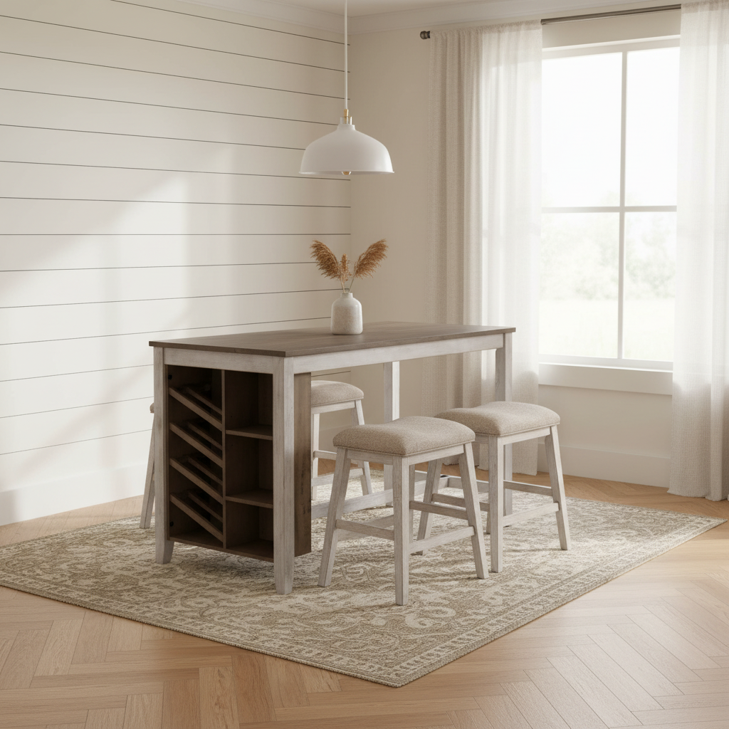 RECT Counter Table w/Storage + 4 Chairs Dining Room Sets| Ashley Homestore