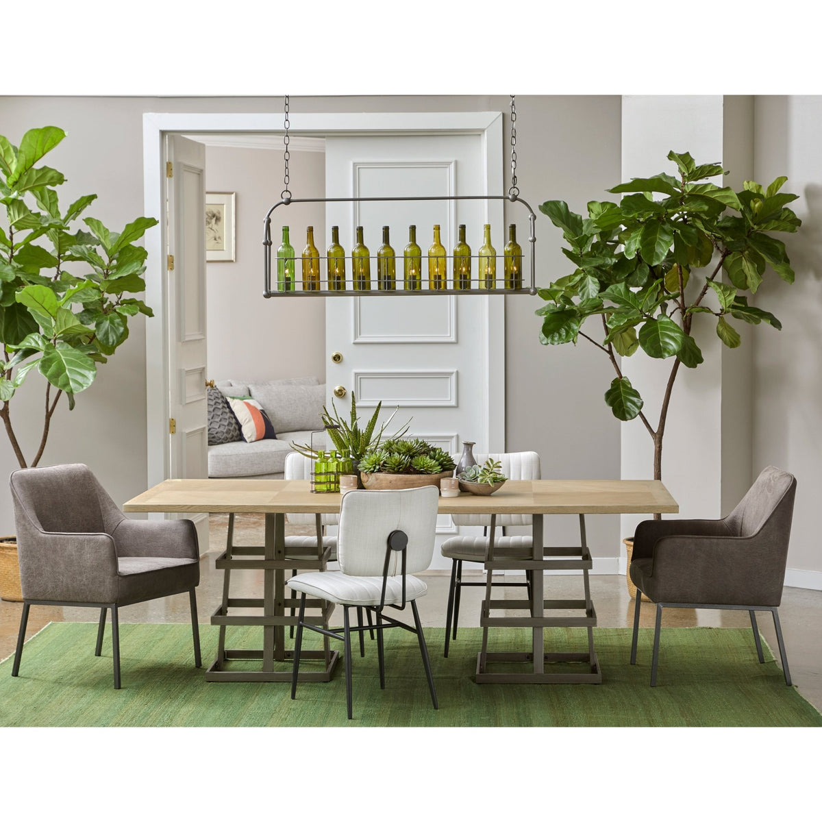 Rectangular Metal Strap Dining Table Dining Tables| Hooker