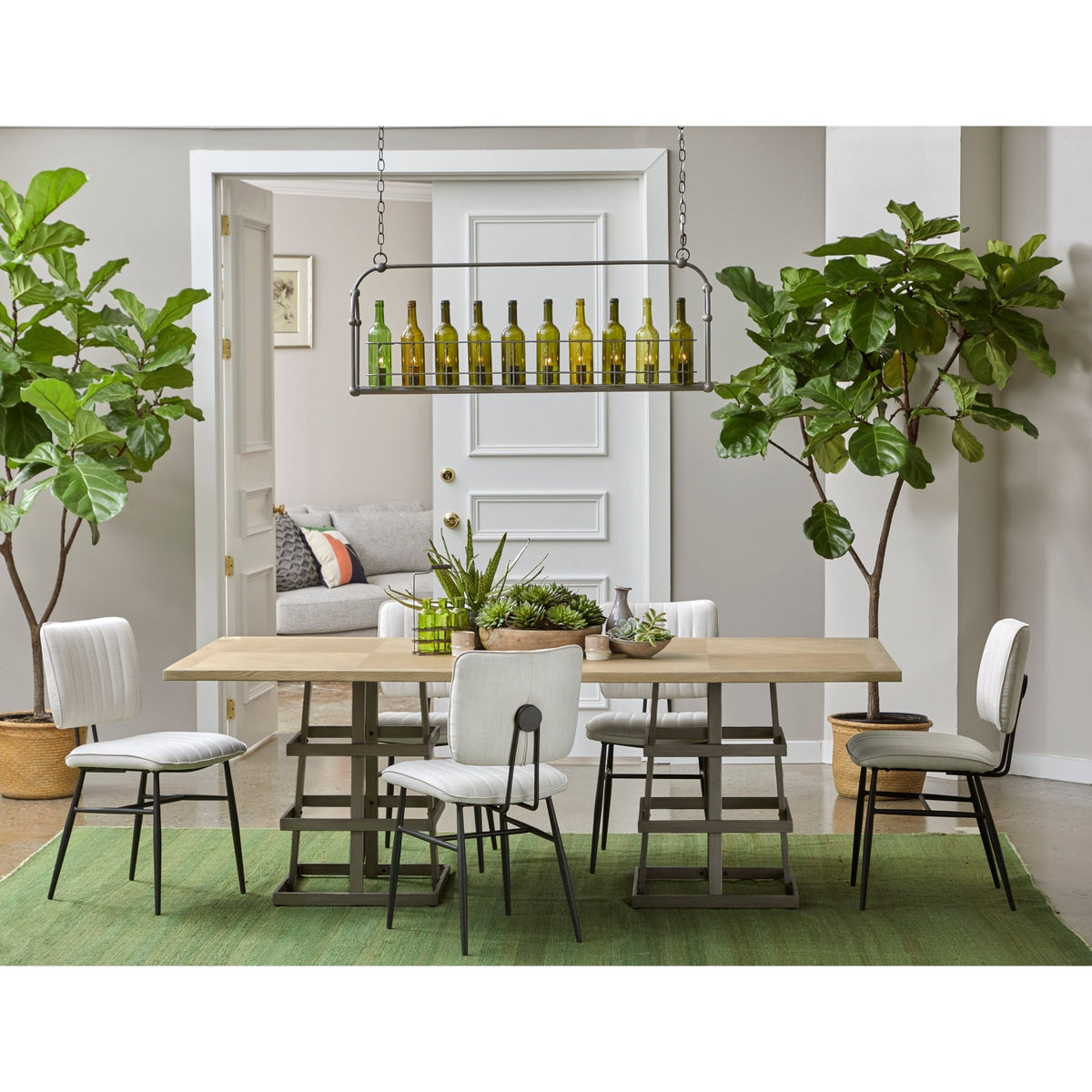 Rectangular Metal Strap Dining Table Dining Tables| Hooker