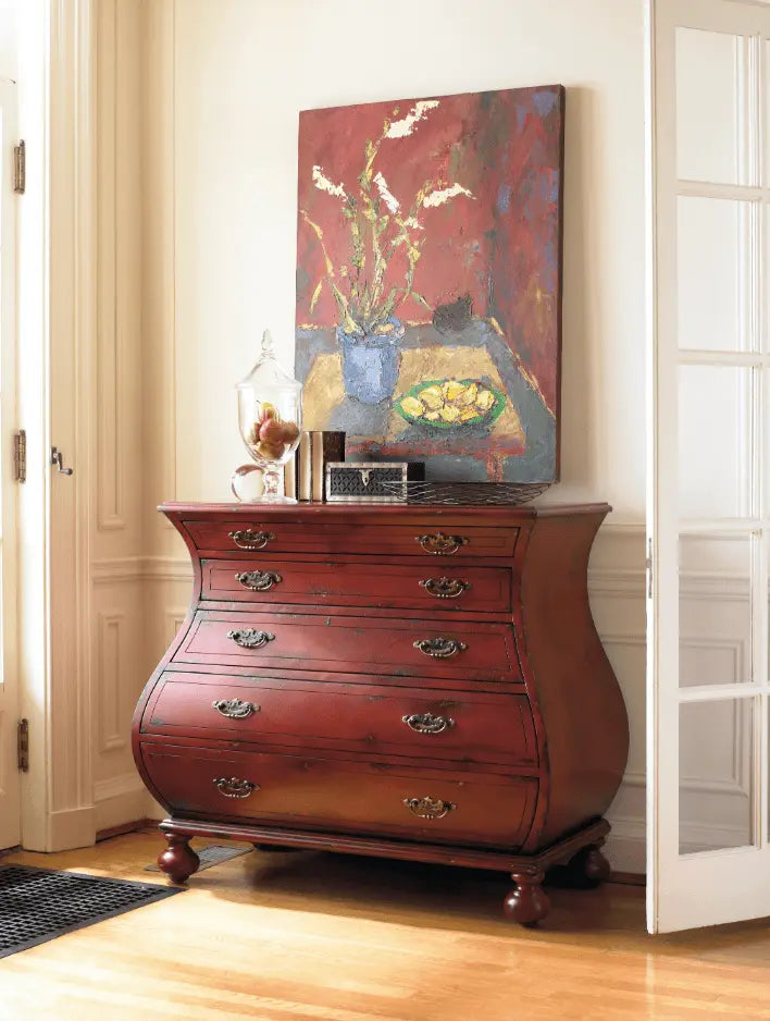 Red Bombe Chest Cabinets & Chests| Hooker