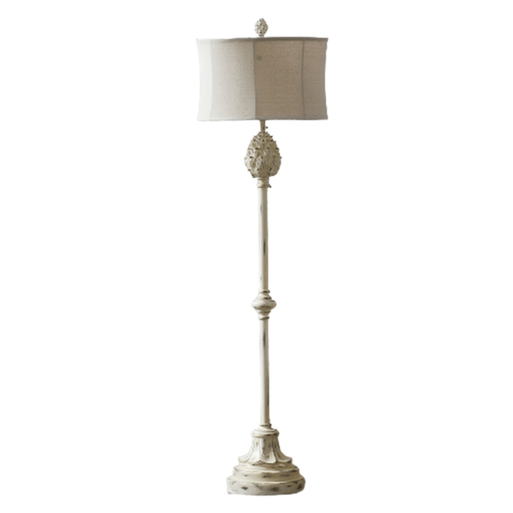 Resin White Wash Finish Floor Lamp Floor lamps| Crestview