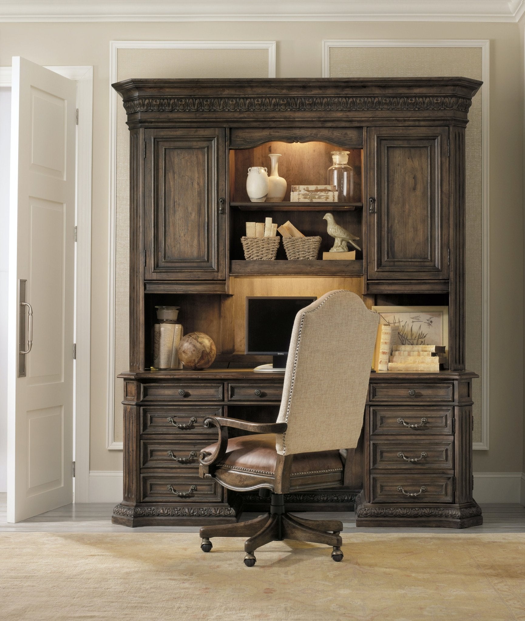 Rhapsody Computer Credenza Hutch Consoles & Sideboards| Hooker