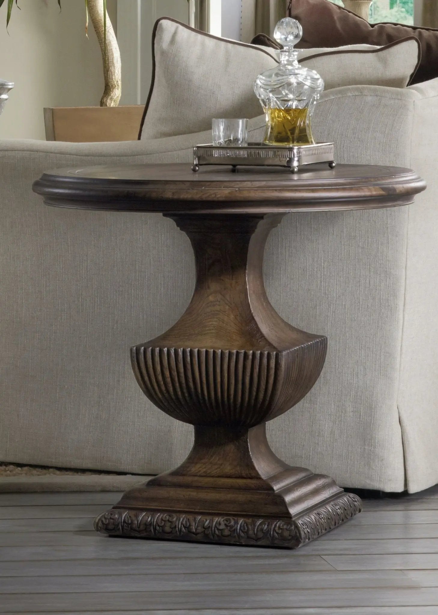 Rhapsody Urn Pedestal Nightstand Nightstands| Hooker