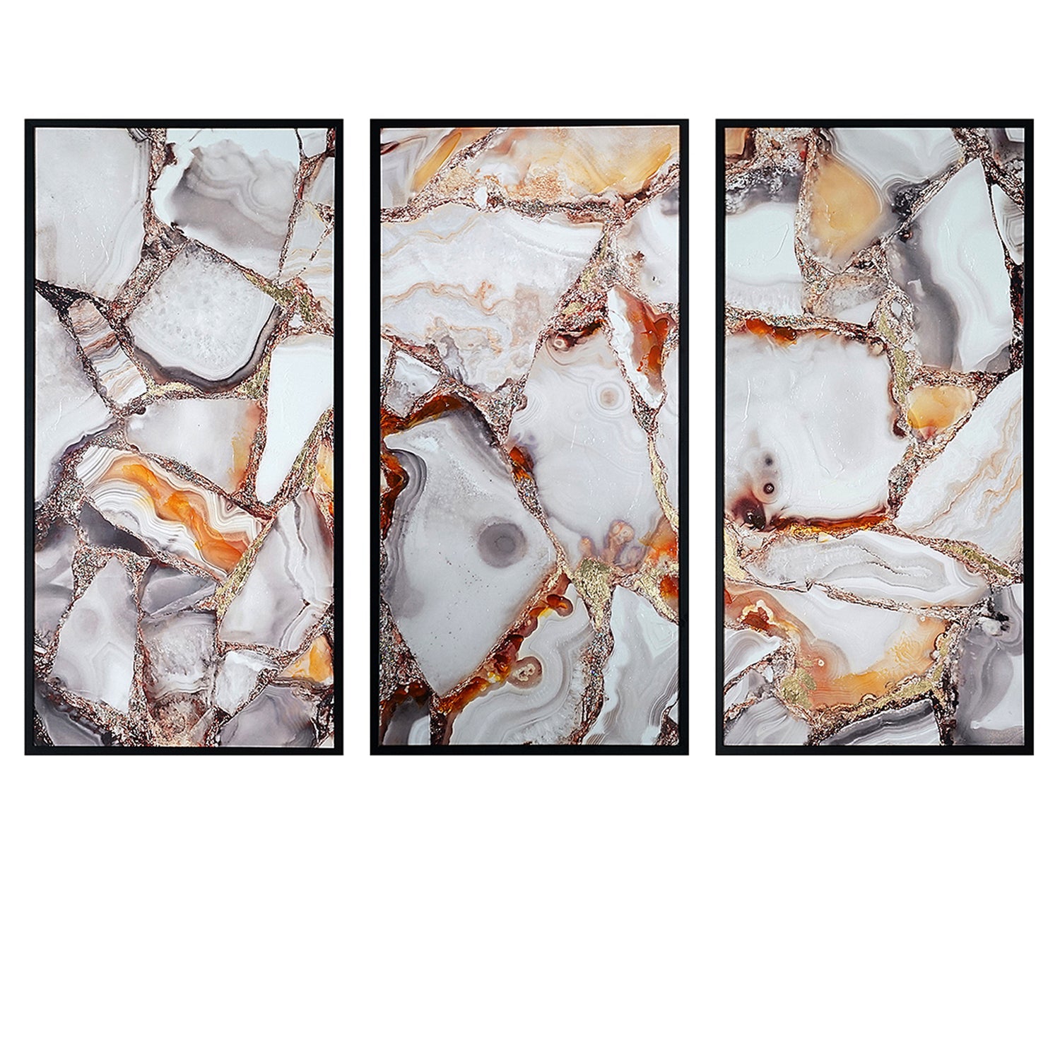 Rhino Stone Wall Art Set of 3 Wall Art| Crestview
