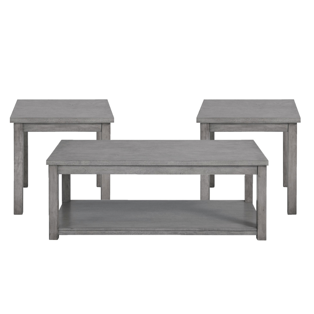 Rina Three Pack Occasional set; coffee W/ Casters in grey Coffee Tables| Roots Furniture