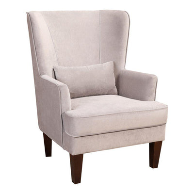 Prince Arm Chair Grey Velvet - Al Rugaib Furniture (4583236796512)