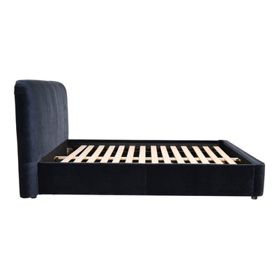 Samara King Bed Blue Velvet - Al Rugaib Furniture (4568059412576)