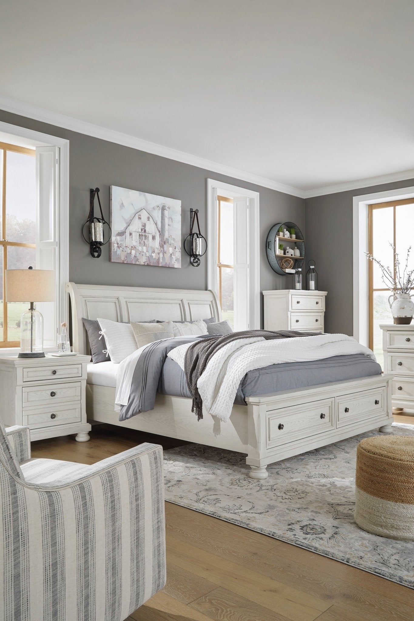 Robbinsdale King Sleigh Bedroom Set Bedroom Sets| Ashley Homestore