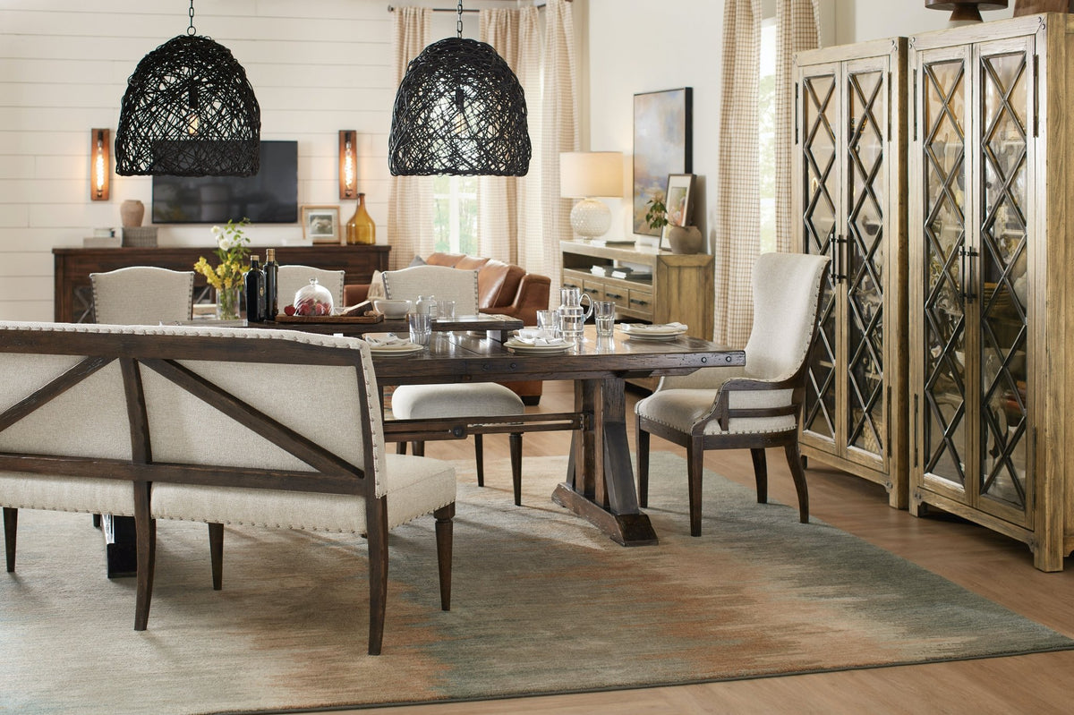 Roslyn County Upholstered Dining Bench Benches| Hooker