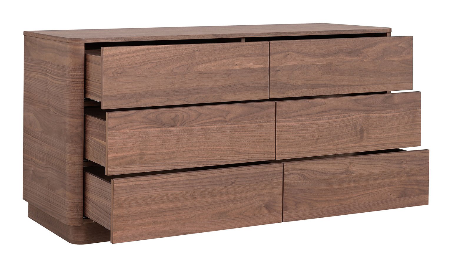 Round Off Dresser Walnut Dressers| Moe's Home