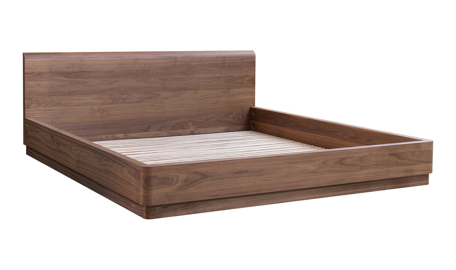 Round Off King Bed Walnut Beds| Moe's Home