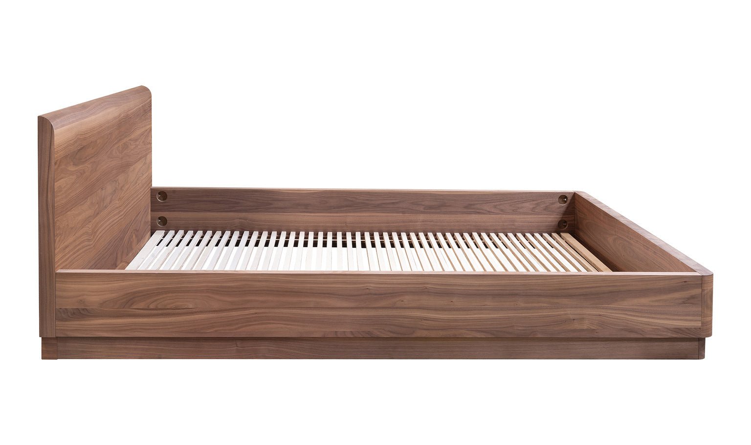 Round Off King Bed Walnut Beds| Moe's Home