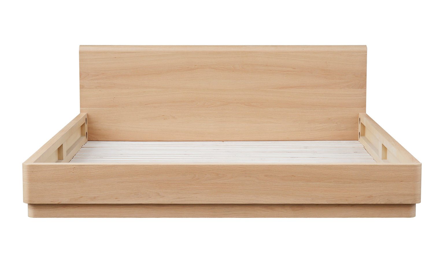 Round Off Queen Bed Oak Beds| Moe's Home