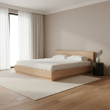 Round Off Queen Bed Oak