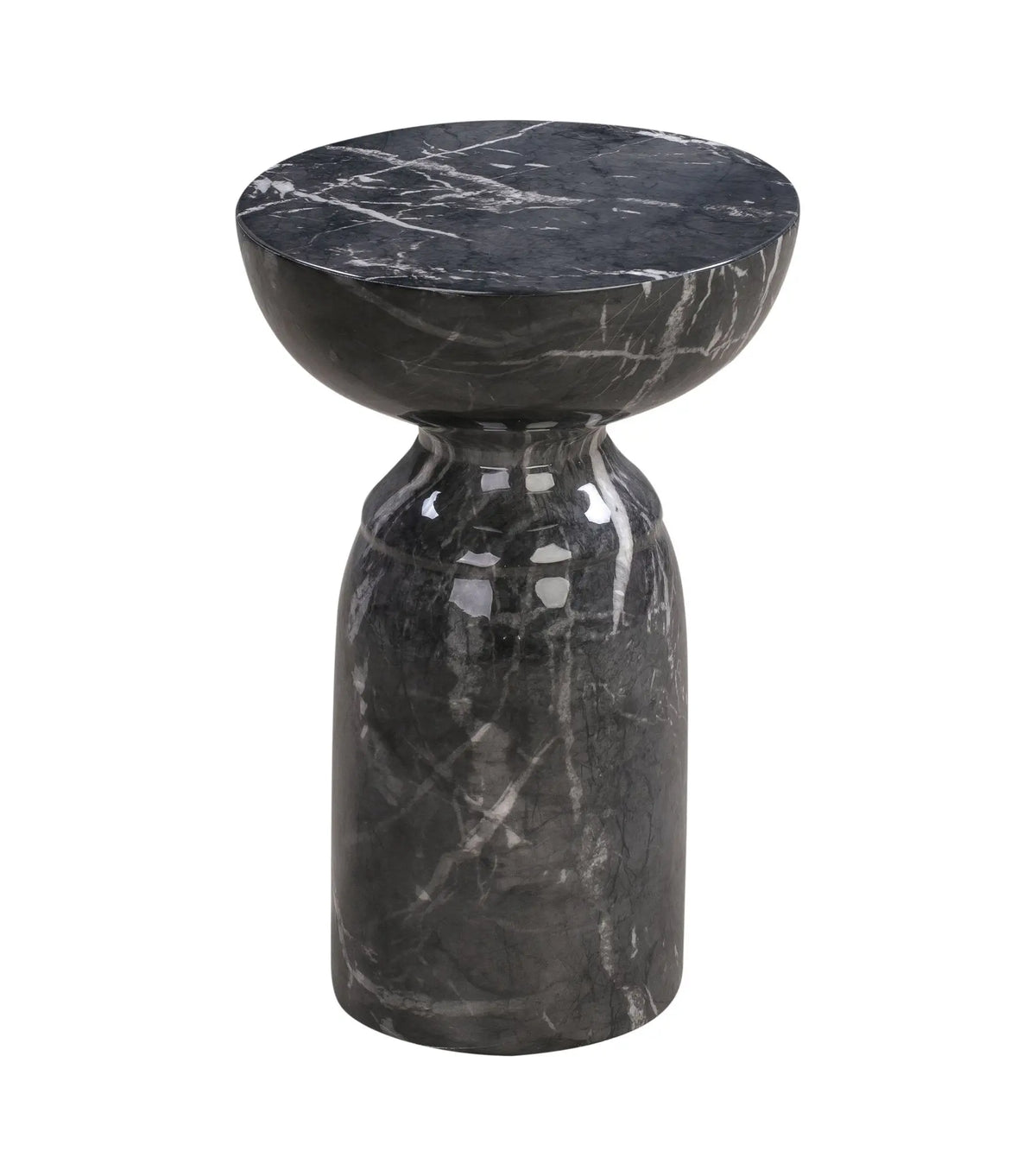 Rue Black Marble Side Table Accent & End Tables| TOV