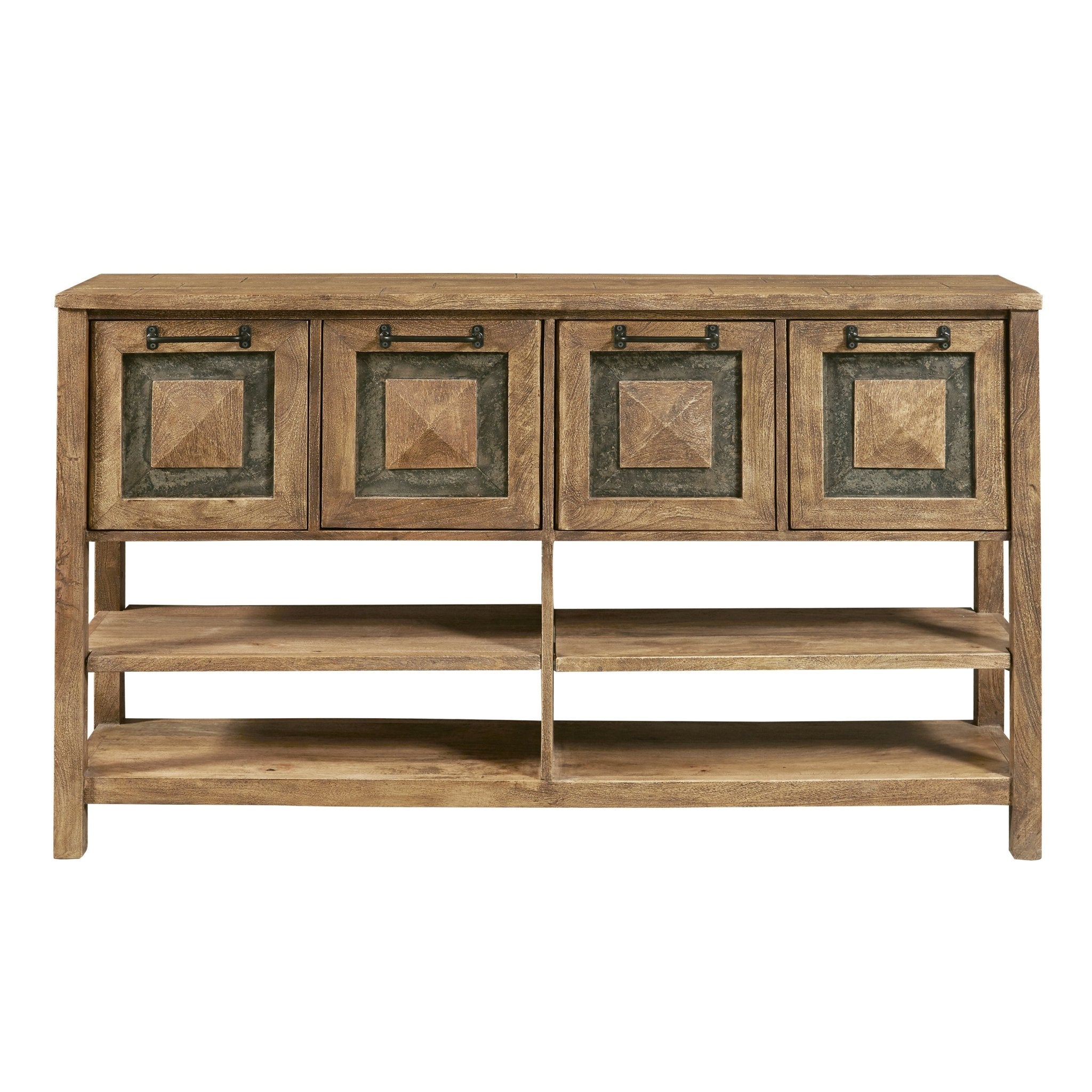 Rustic Stone Inserts Storage Console Consoles & Sideboards| Hooker