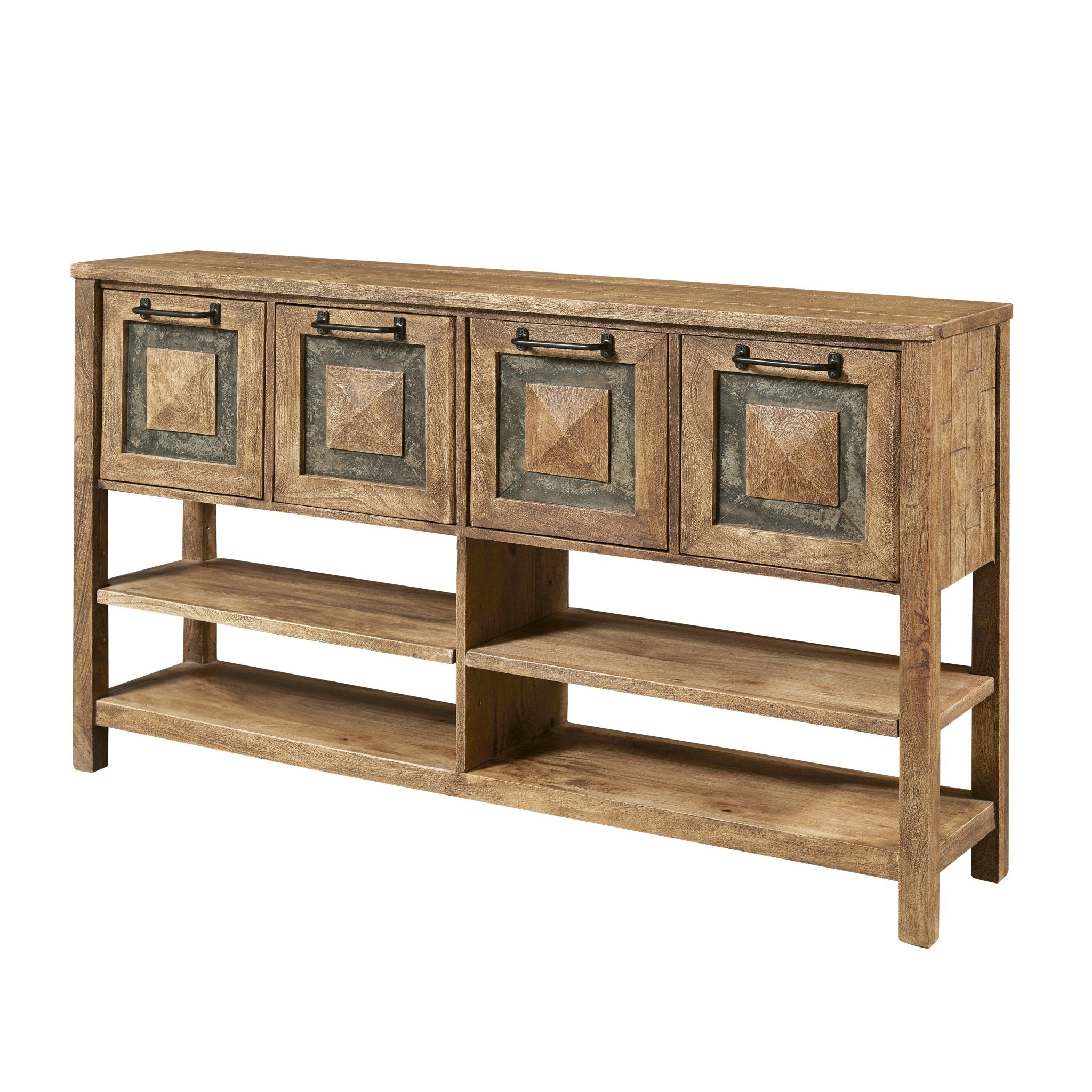 Rustic Stone Inserts Storage Console Consoles & Sideboards| Hooker