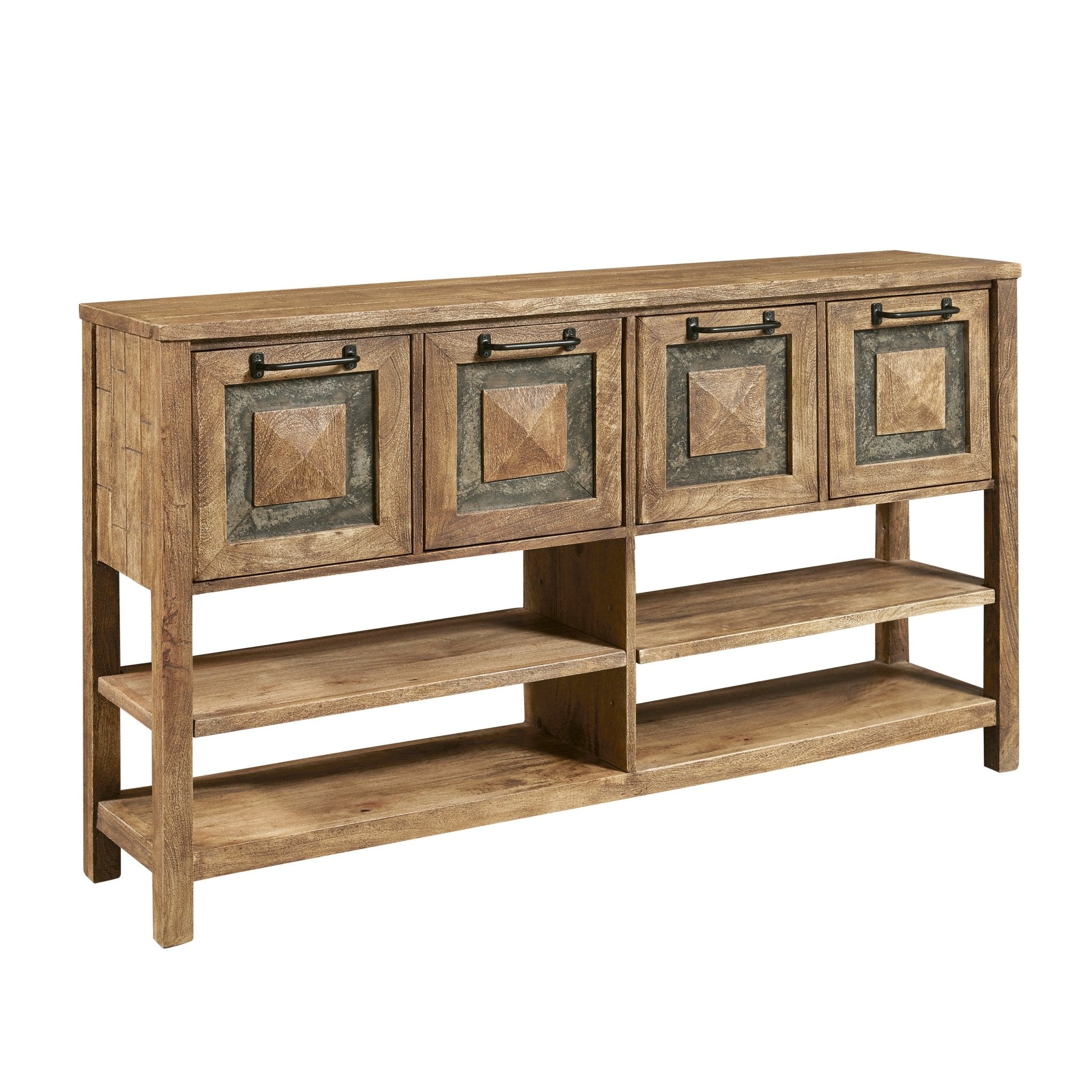 Rustic Stone Inserts Storage Console Consoles & Sideboards| Hooker