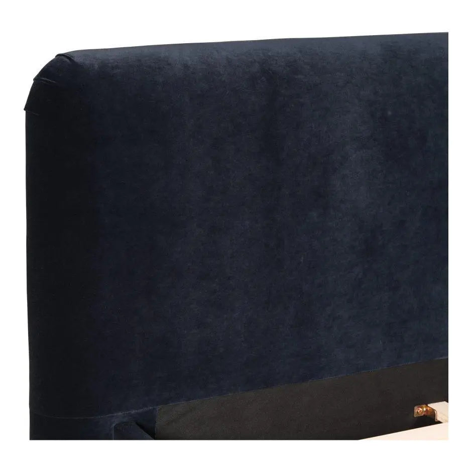 Samara King Bed Blue Velvet Beds| Moe's Home