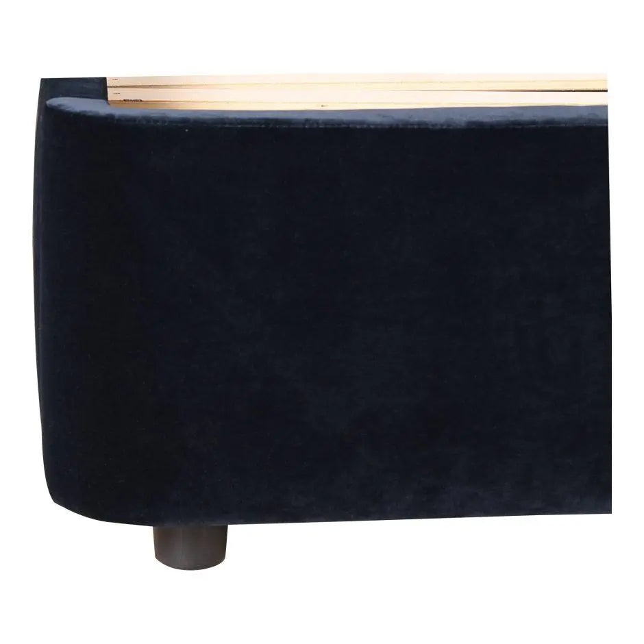Samara King Bed Blue Velvet Beds| Moe's Home