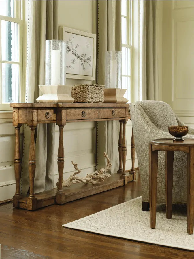 Sanctuary Four-Drawer Thin Console - Drift Consoles & Sideboards| Hooker